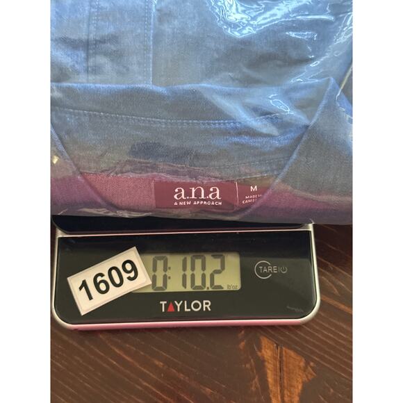 A.N.A. Denim Patchwork Button Up Shirt M Color Blocked Denim on Denim Trend - Picture 13 of 13